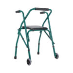 Andador ortopédico con 2 ruedas y asiento