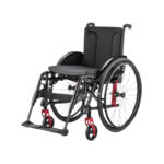 Silla de ruedas estándar plegable de acero cromado