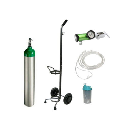 Kit de oxígeno de traslado con cilindro, carro y regulador